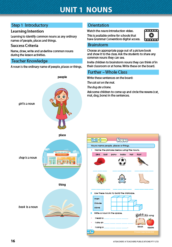 Year 1 Teachers Book