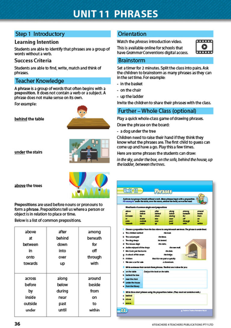 Year 4 Teachers Book
